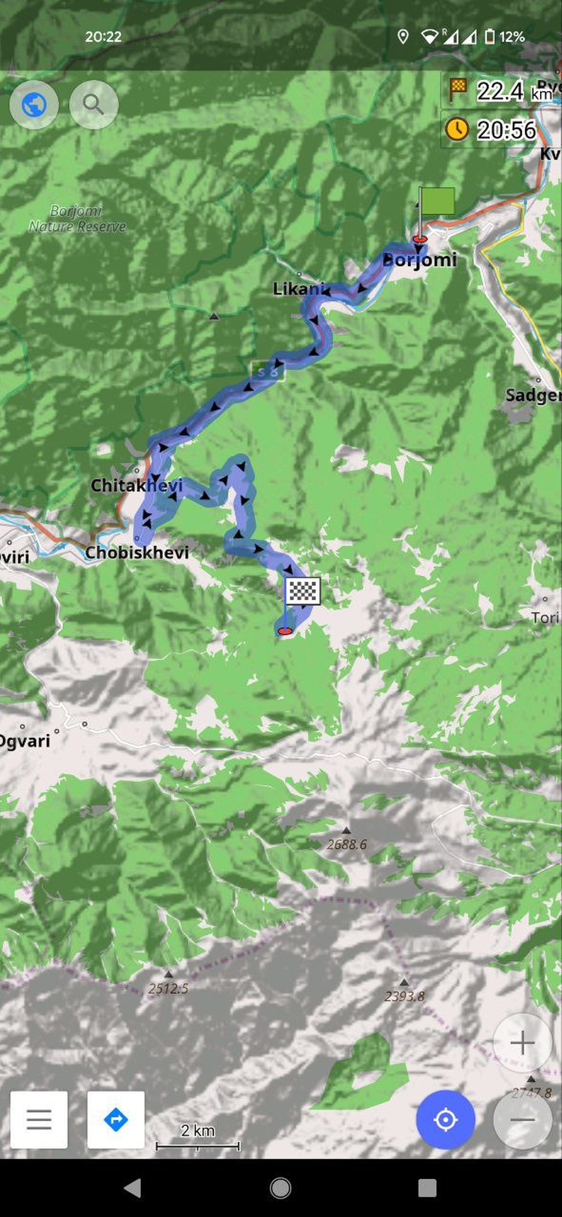 OSM оказался в горах гораздо практичнее и полезнее