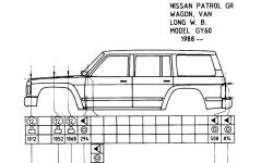 Featured image of post 0399. Контрольные точки кузова Nissan Patrol Y60 (Body dimensions)
